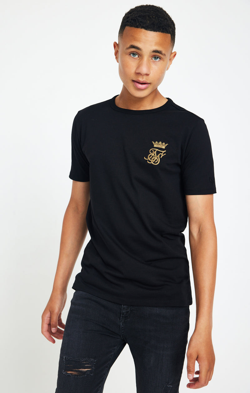 Boys Messi x SikSilk Black Logo T-Shirt