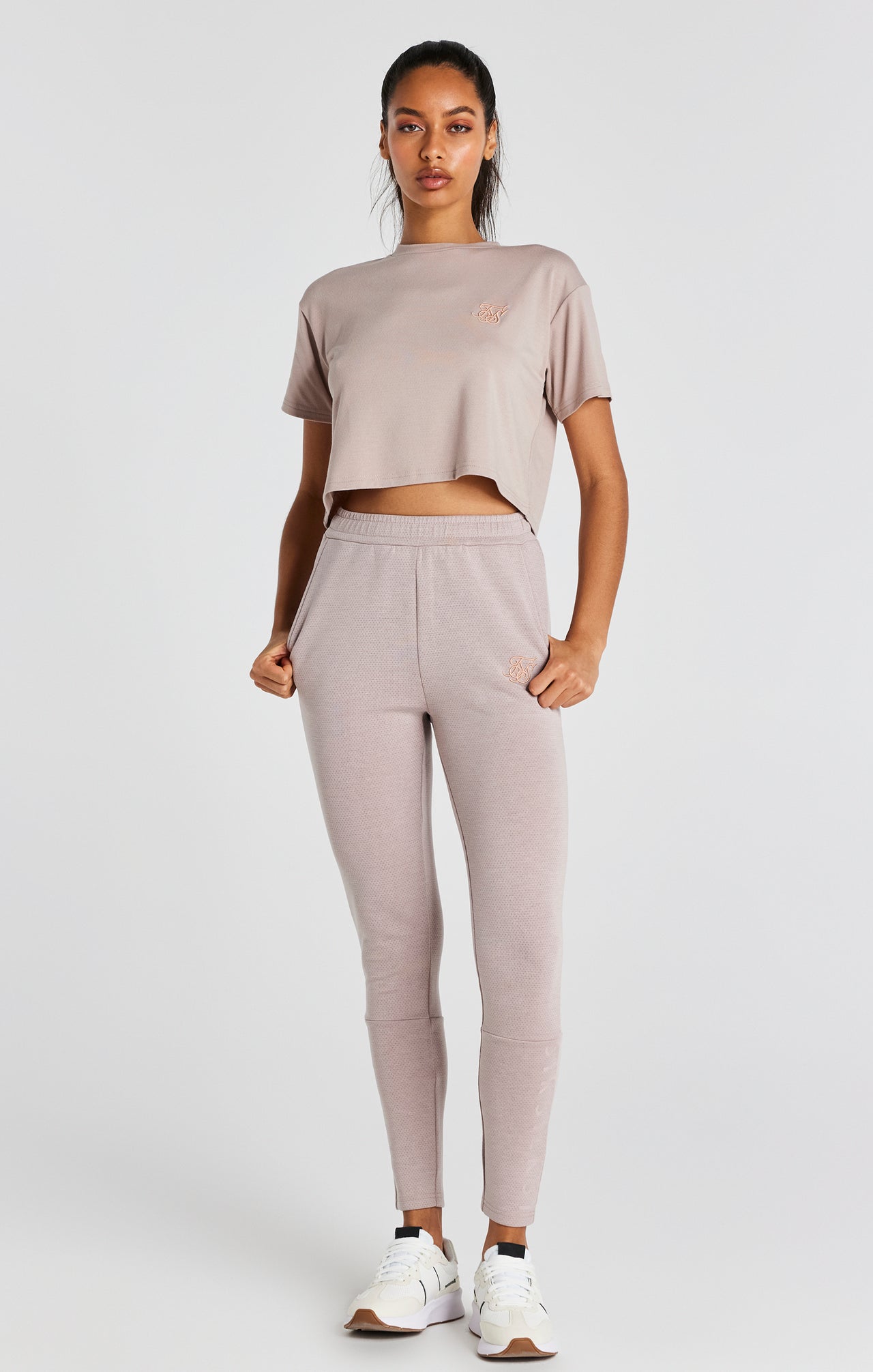 SikSilk Exhibit Premium Track Pants - Washed Pink (2)