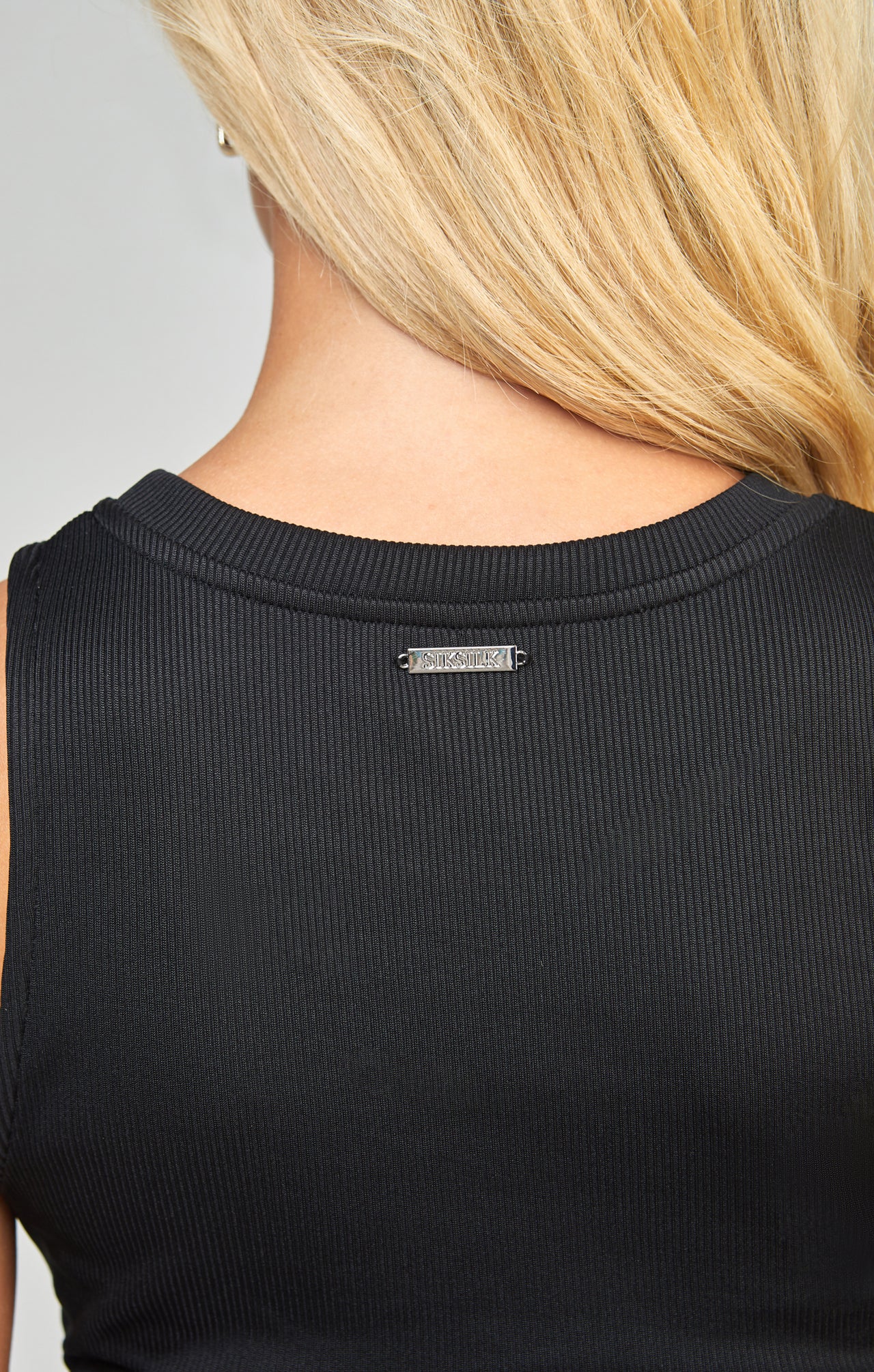 Black Ribbed Cut Out Dress (2)