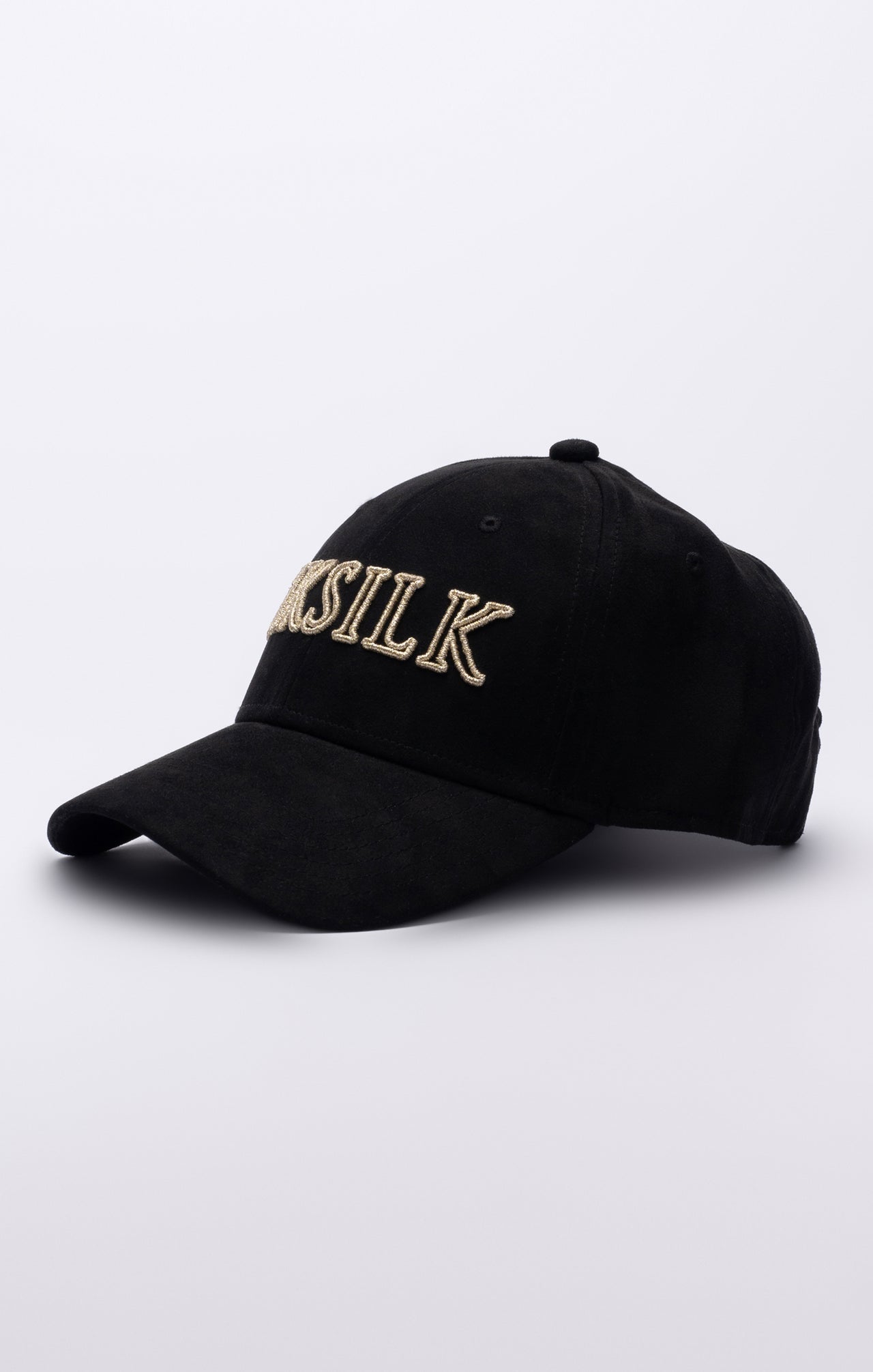 Black Faux Suede Baseball Cap