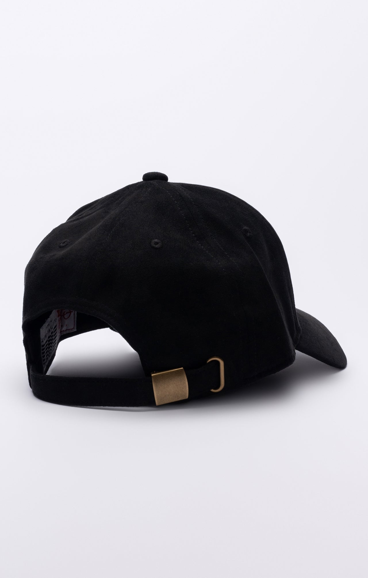 Black Faux Suede Baseball Cap (3)