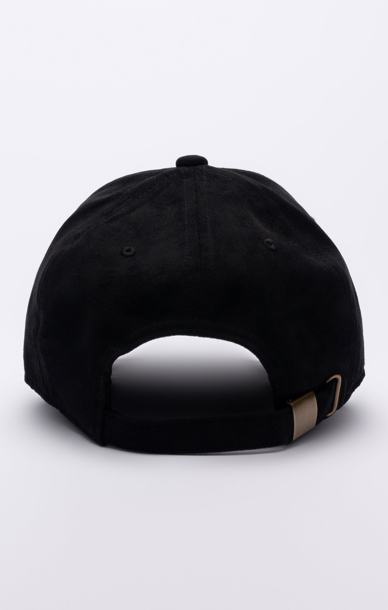 Black Faux Suede Baseball Cap (4)