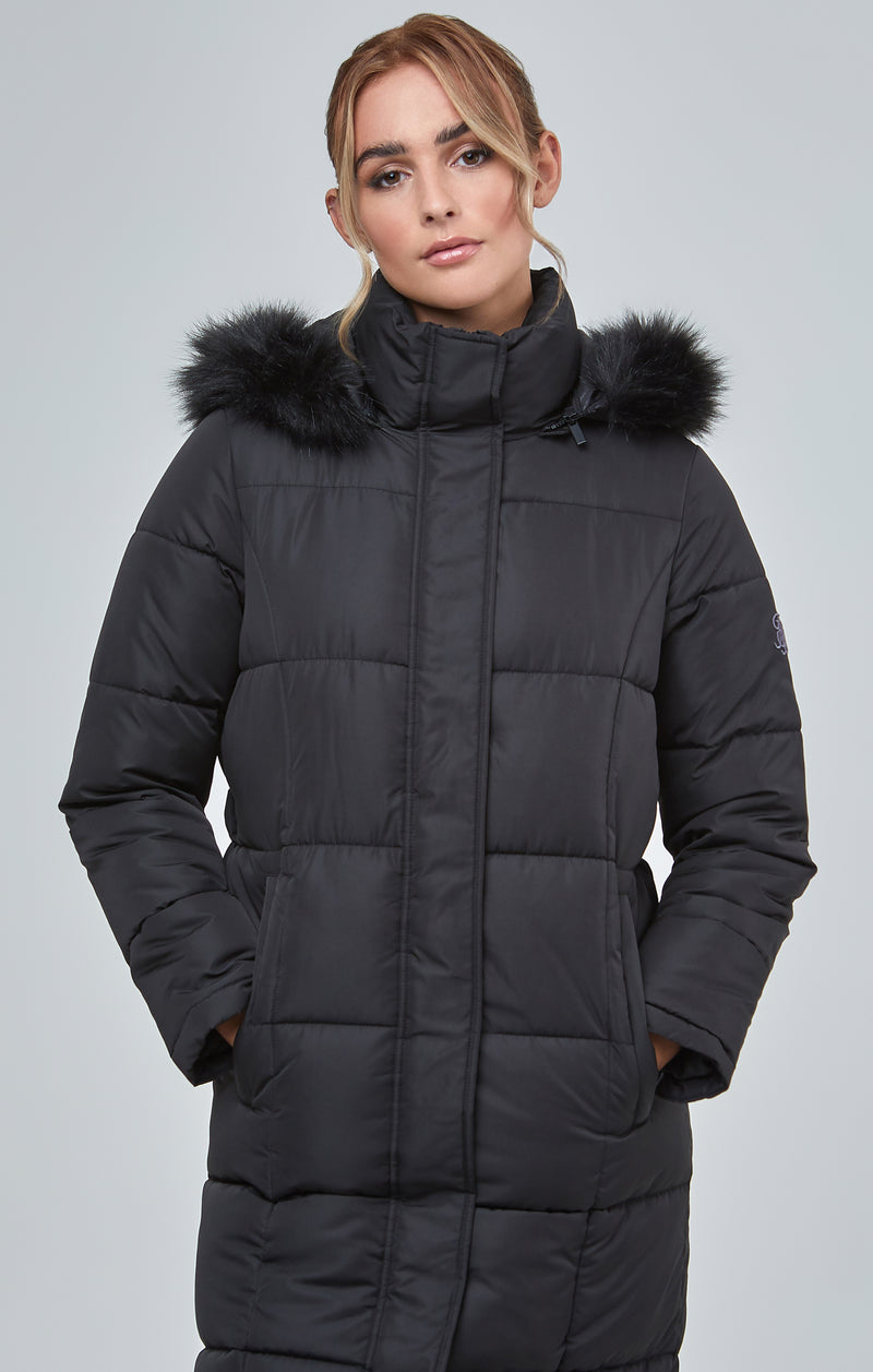 Black Longline Padded Parka (1)