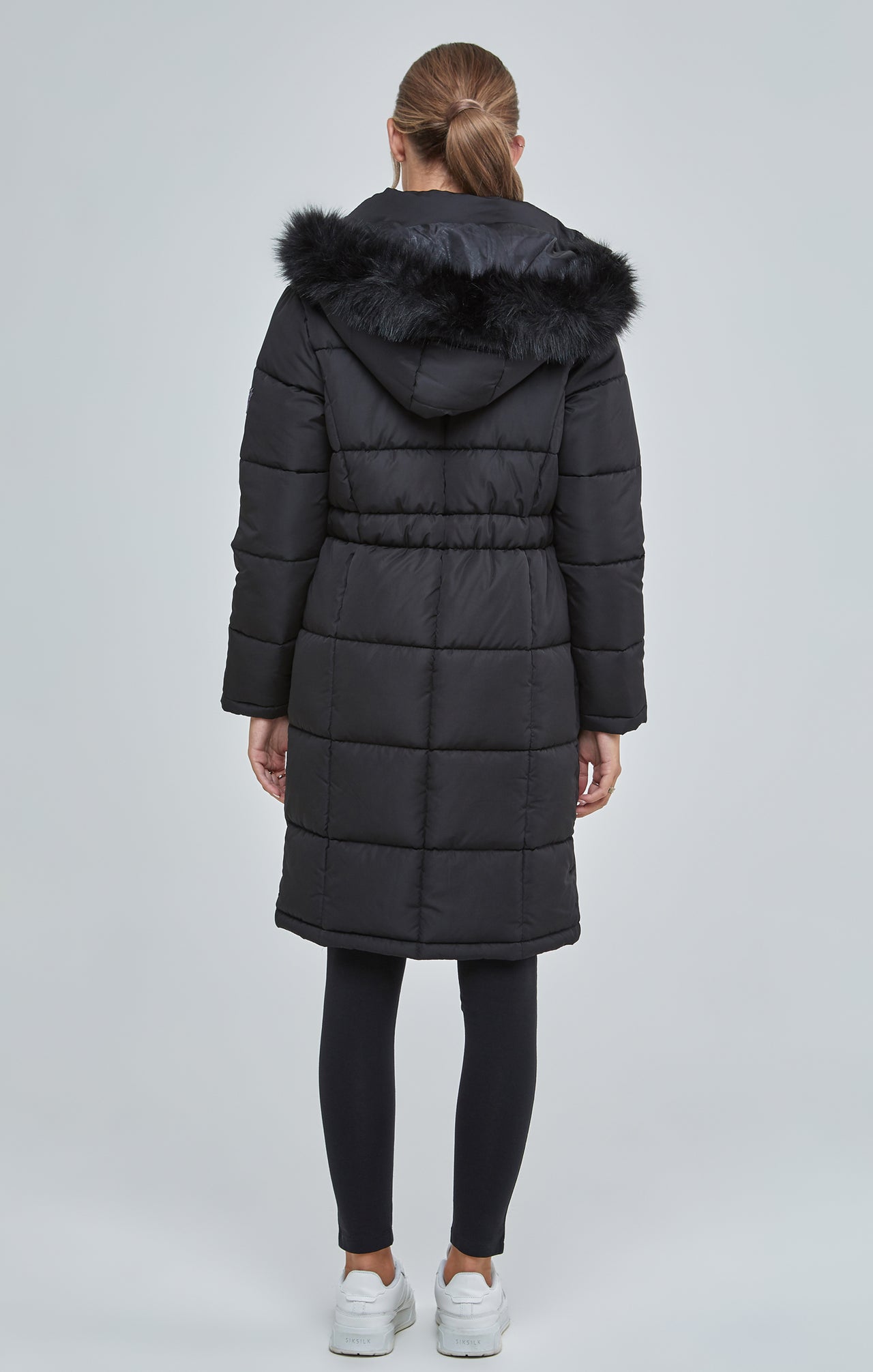 Black Longline Padded Parka (4)