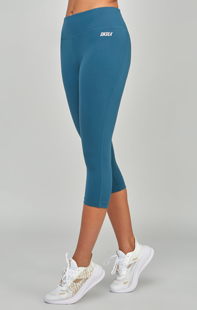 Teal Sports Essentials Capri