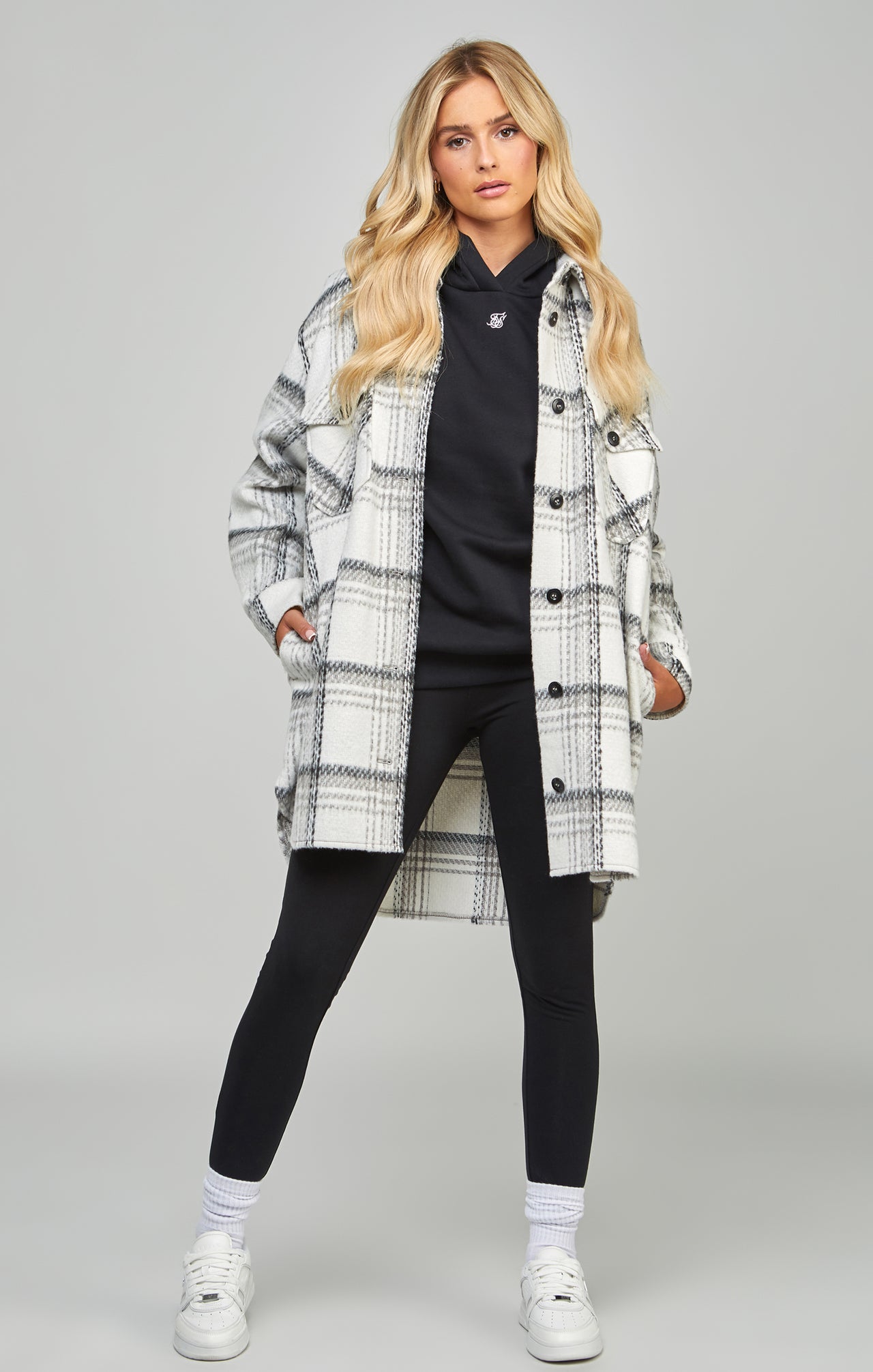 Black Checked Shacket (3)