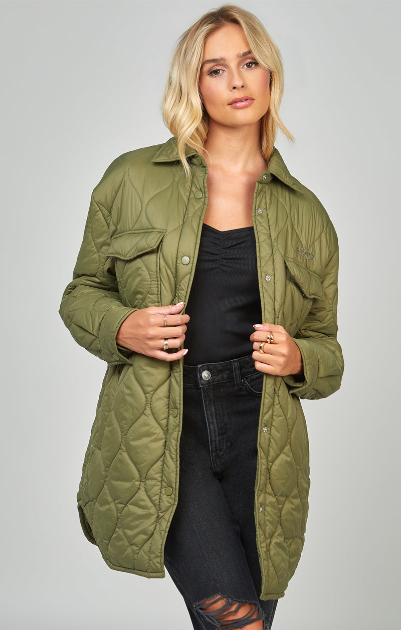 Khaki Lightweight Quilt Jacket