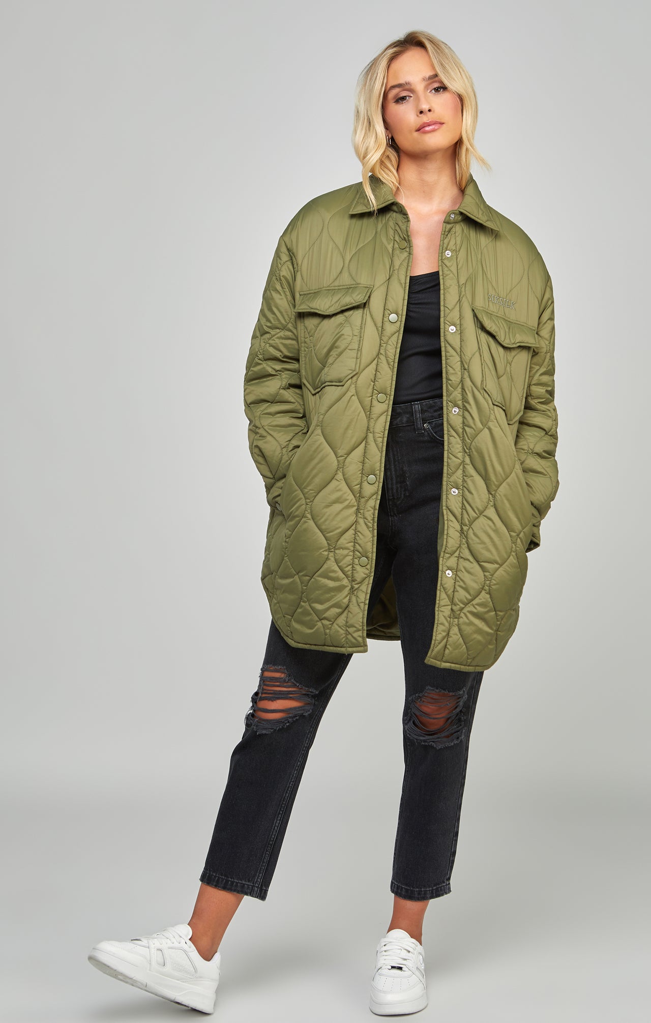 Khaki Lightweight Quilt Jacket (1)