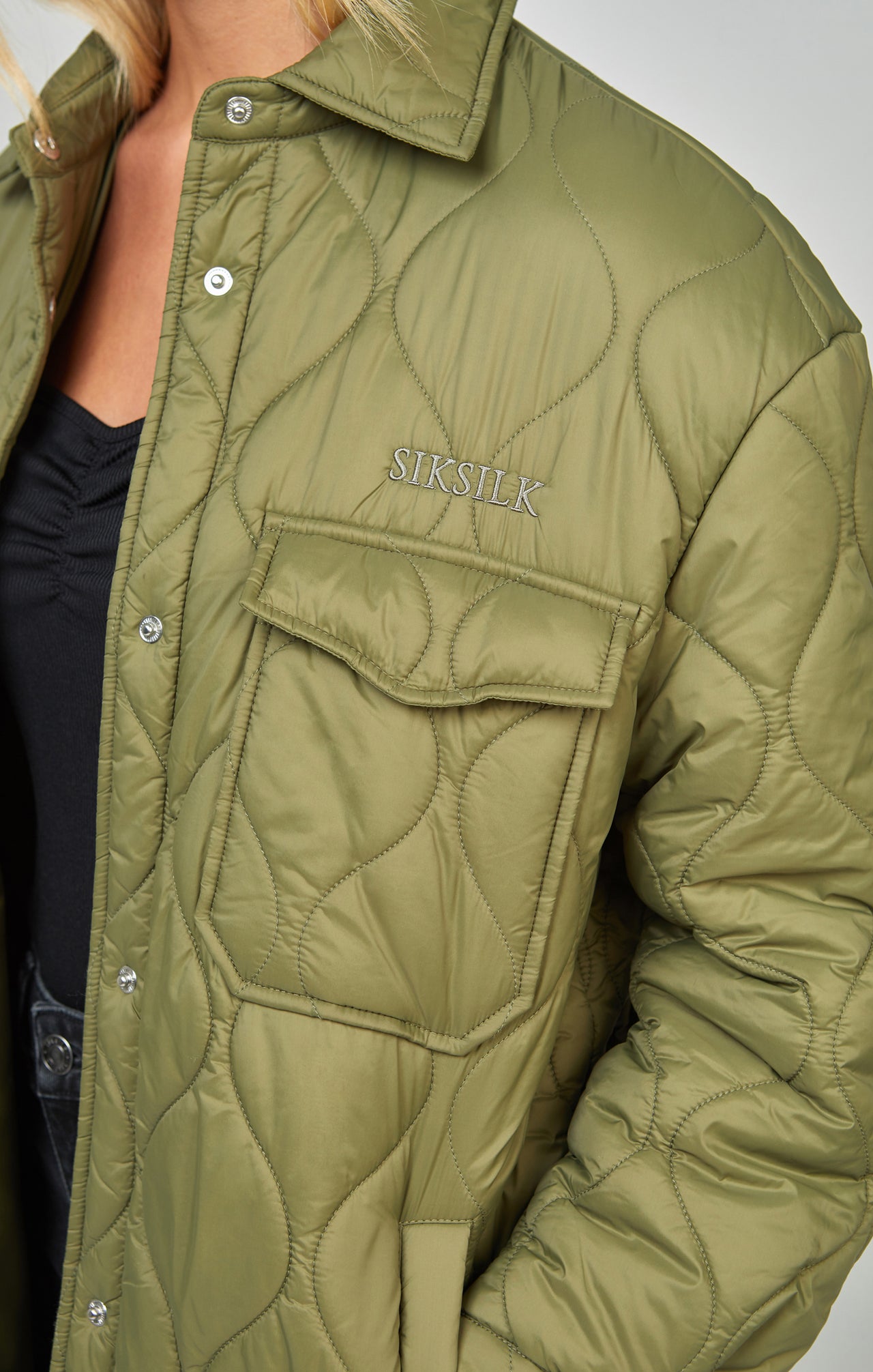 Khaki Lightweight Quilt Jacket (2)