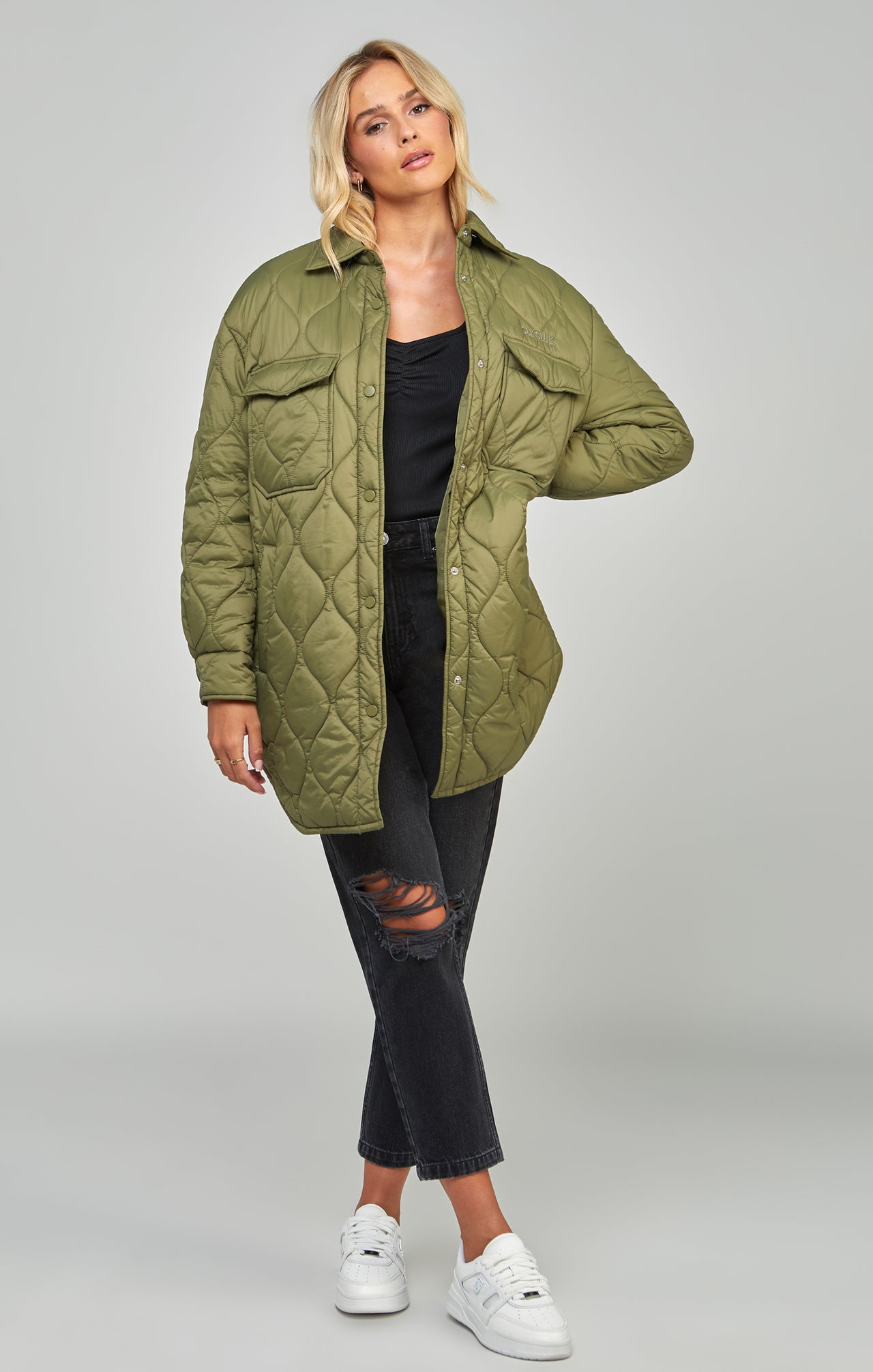 Khaki Lightweight Quilt Jacket (3)