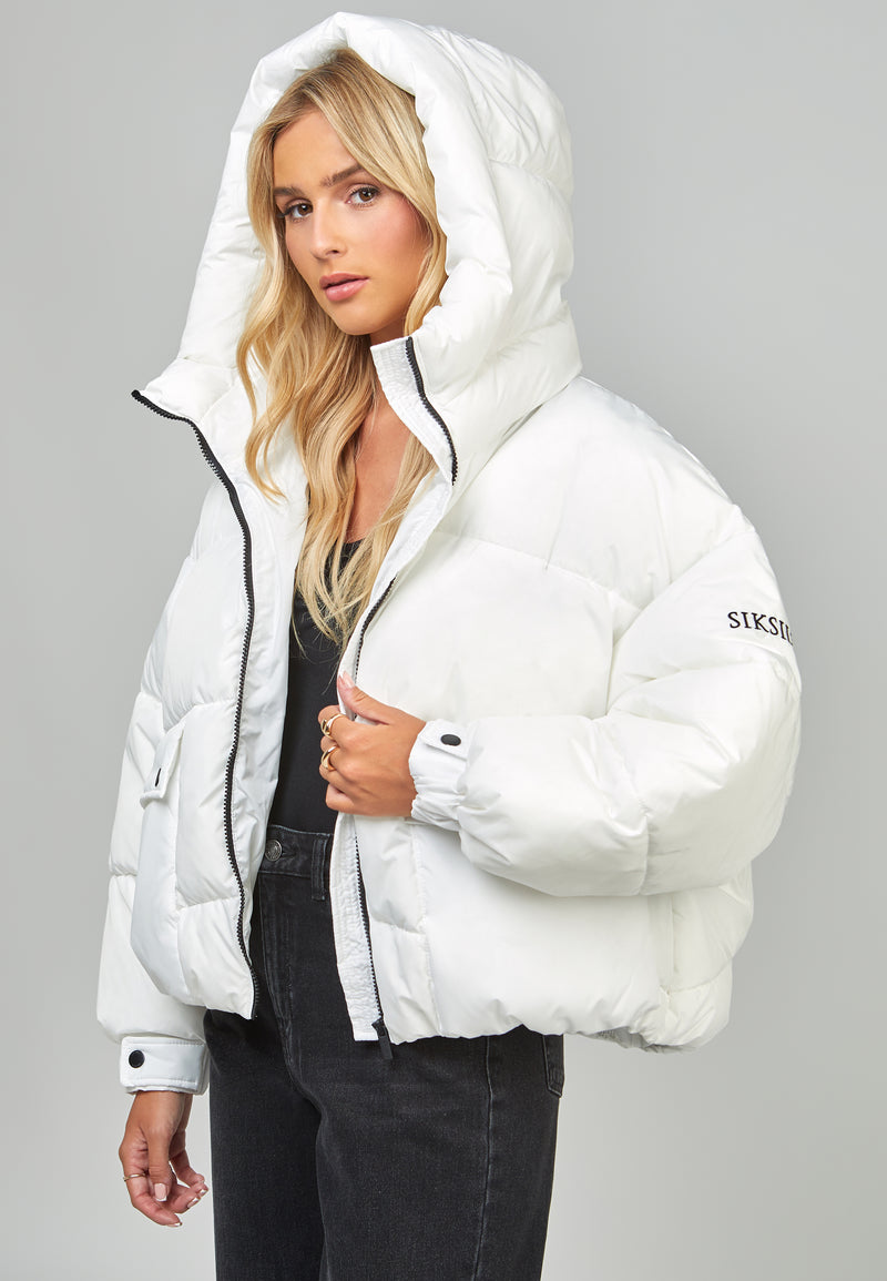 White Oversized Padded Coat