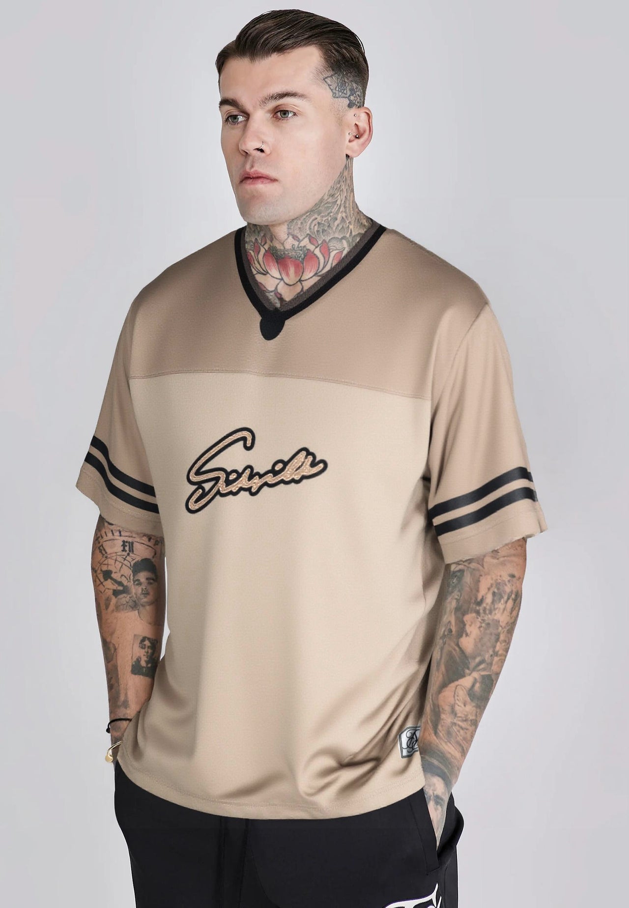 Beige Football T-Shirt