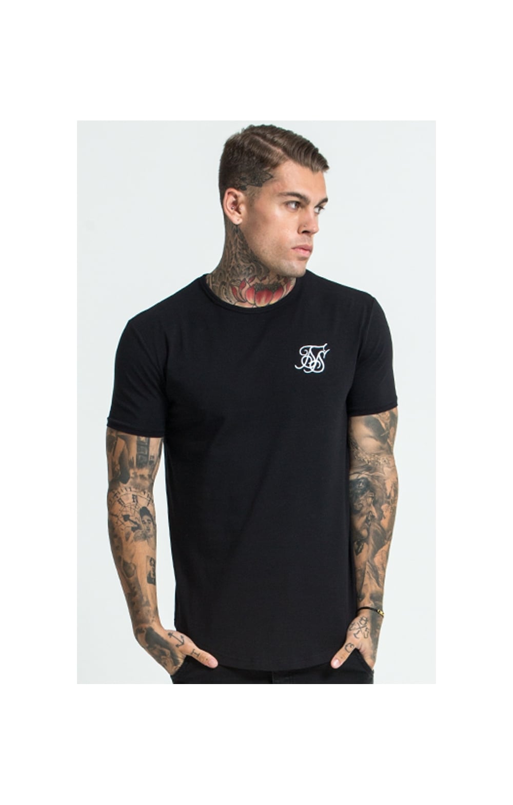 sik silk black t shirt