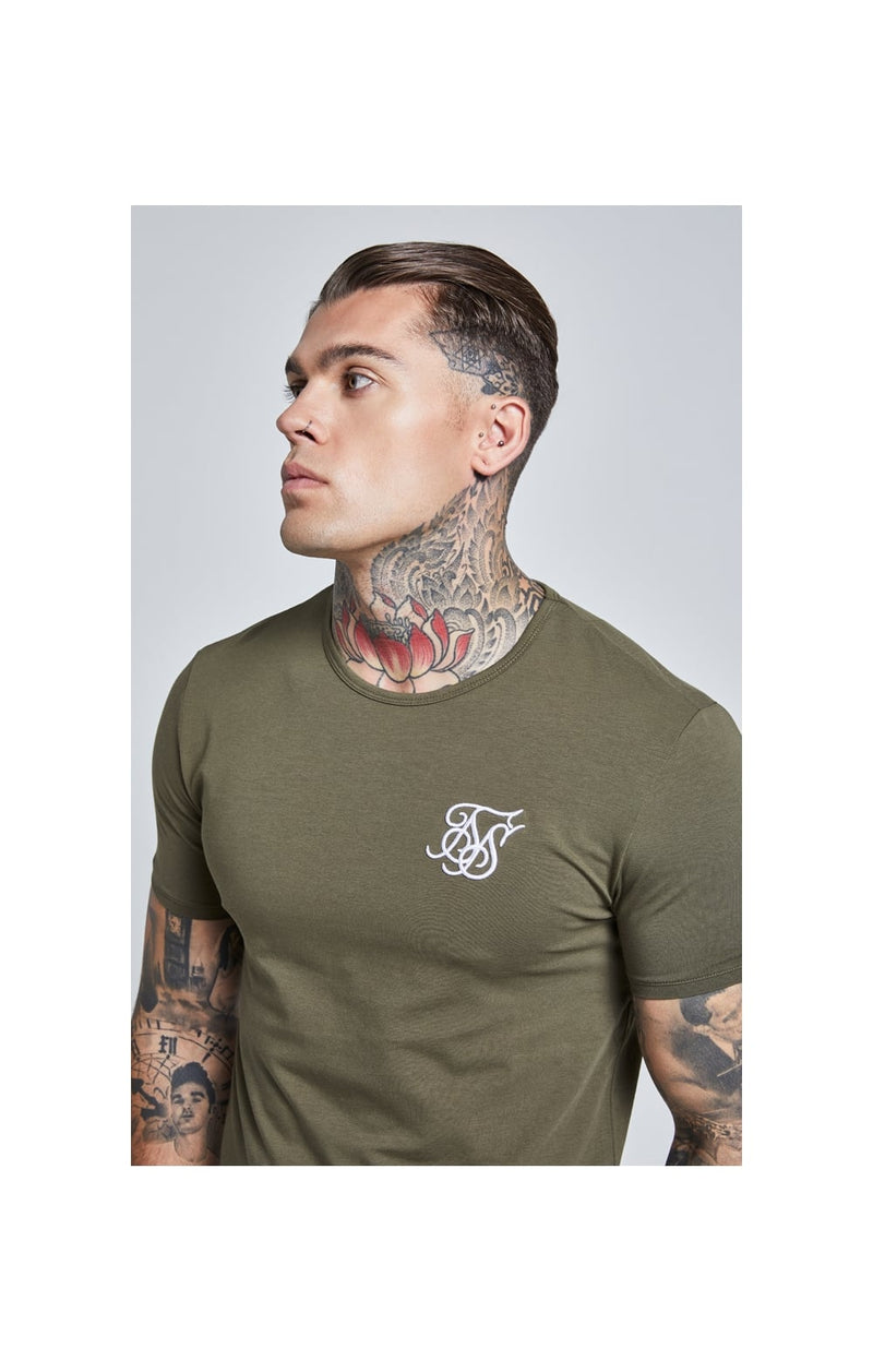 Khaki Short Sleeve Muscle Fit T-Shirt (1)