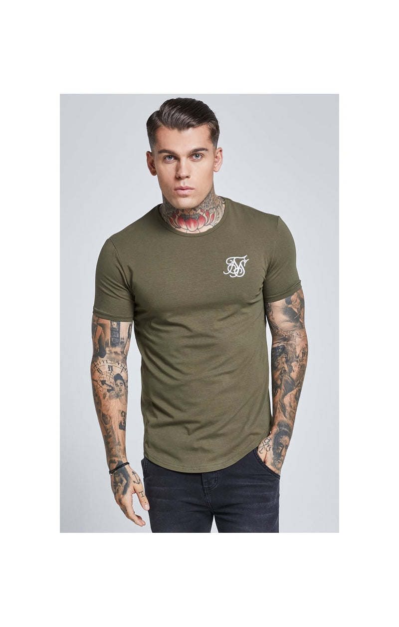 Khaki Short Sleeve Muscle Fit T-Shirt