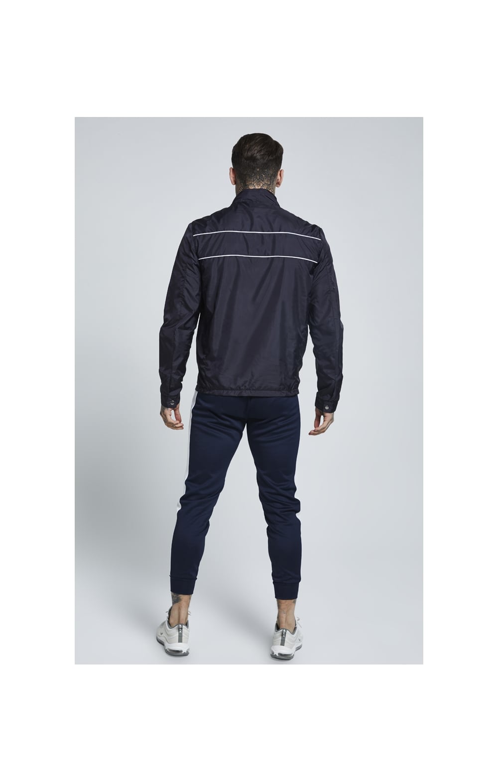 SikSilk Surge Zip Through Windbreaker - Navy (3)