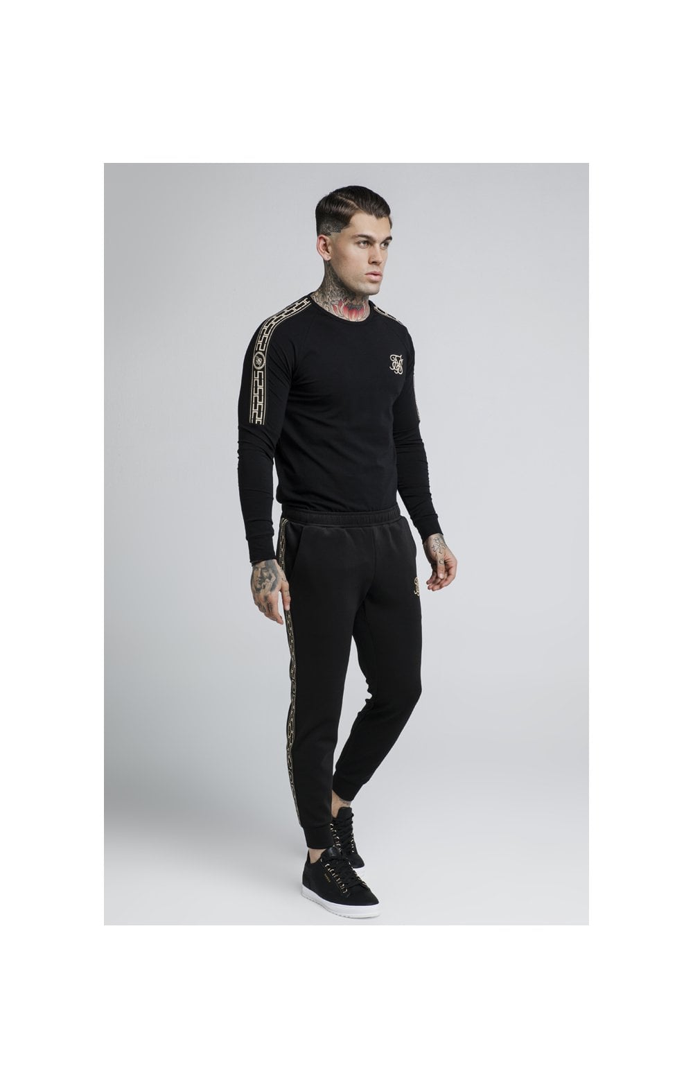 SikSilk Cartel L/S Gym Tee – Black (2)