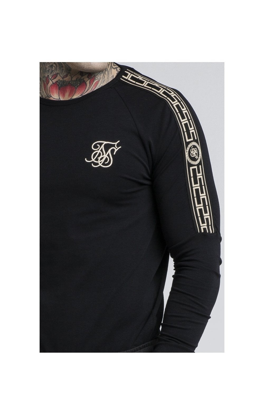 SikSilk Cartel L/S Gym Tee – Black (1)