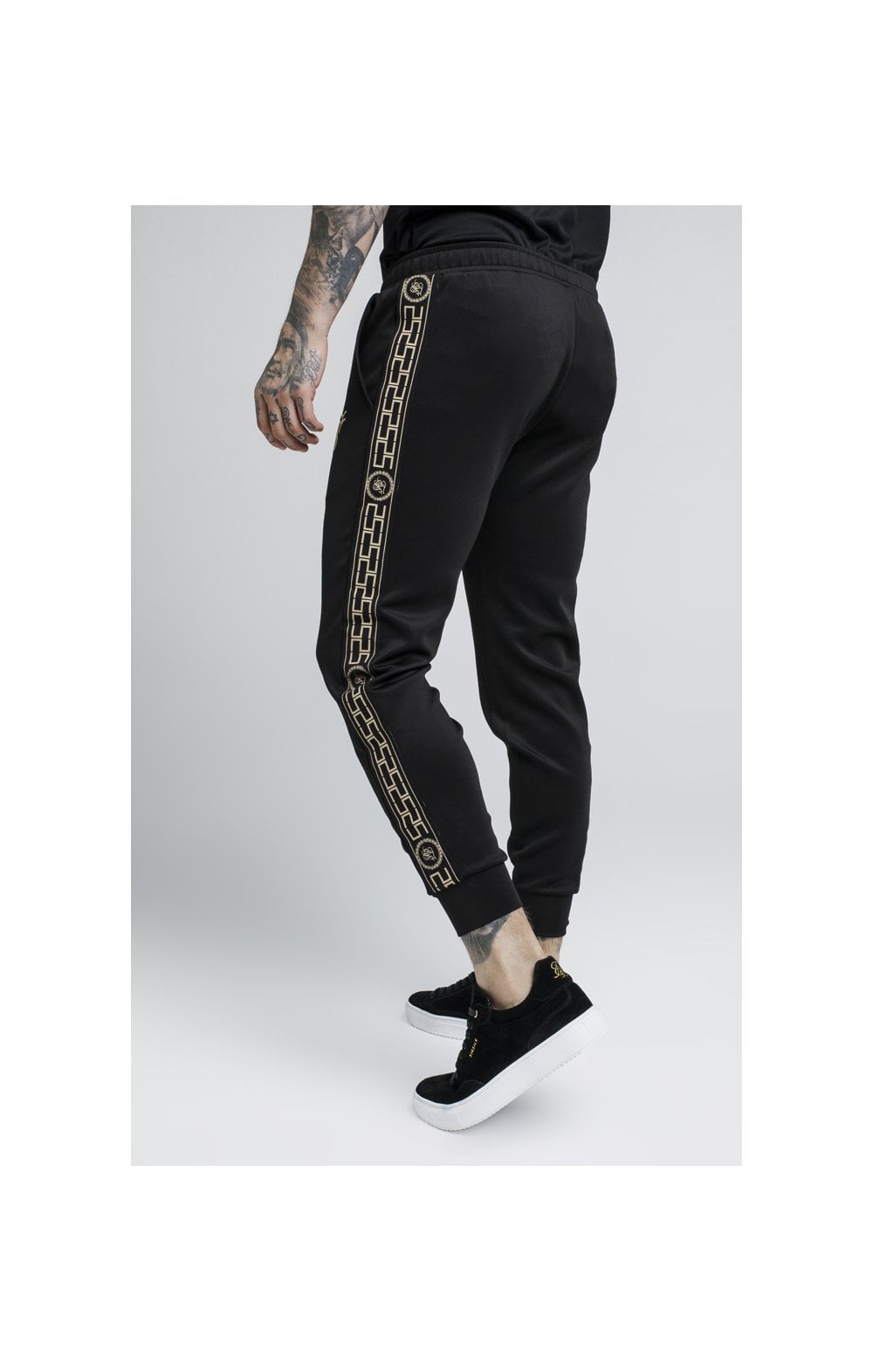 SikSilk Cartel Cropped Cuffed Track Pants - Black (2)
