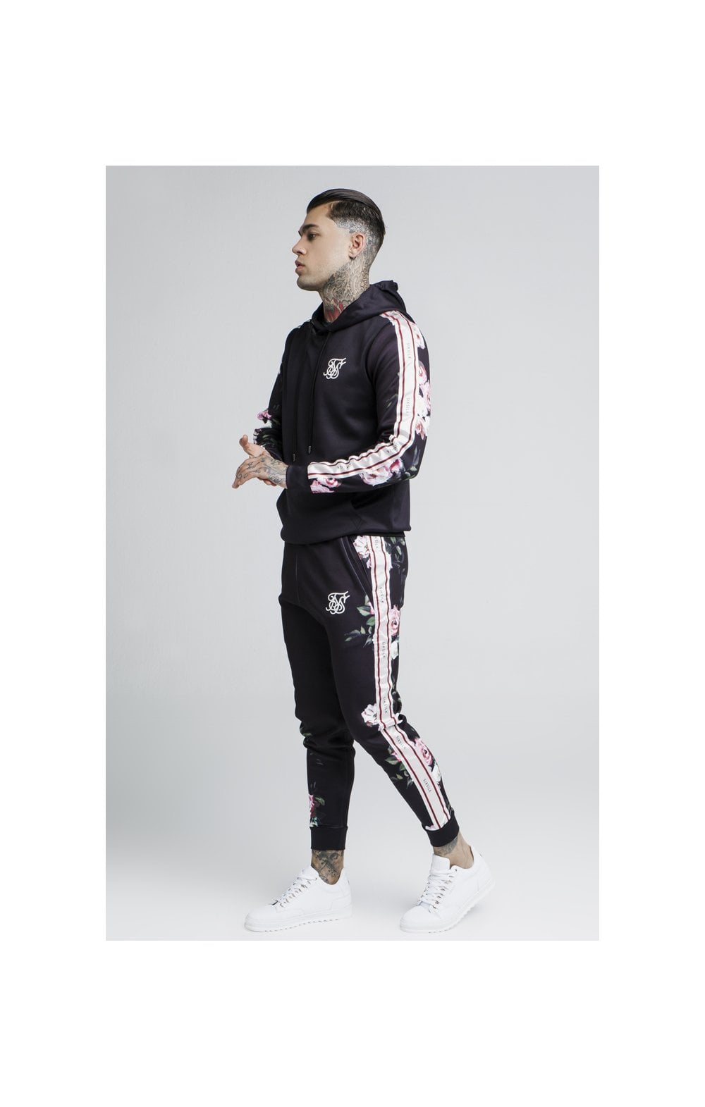 Load image into Gallery viewer, SikSilk Oil Paint PolyTricot Overhead Hoodie - Black (3)