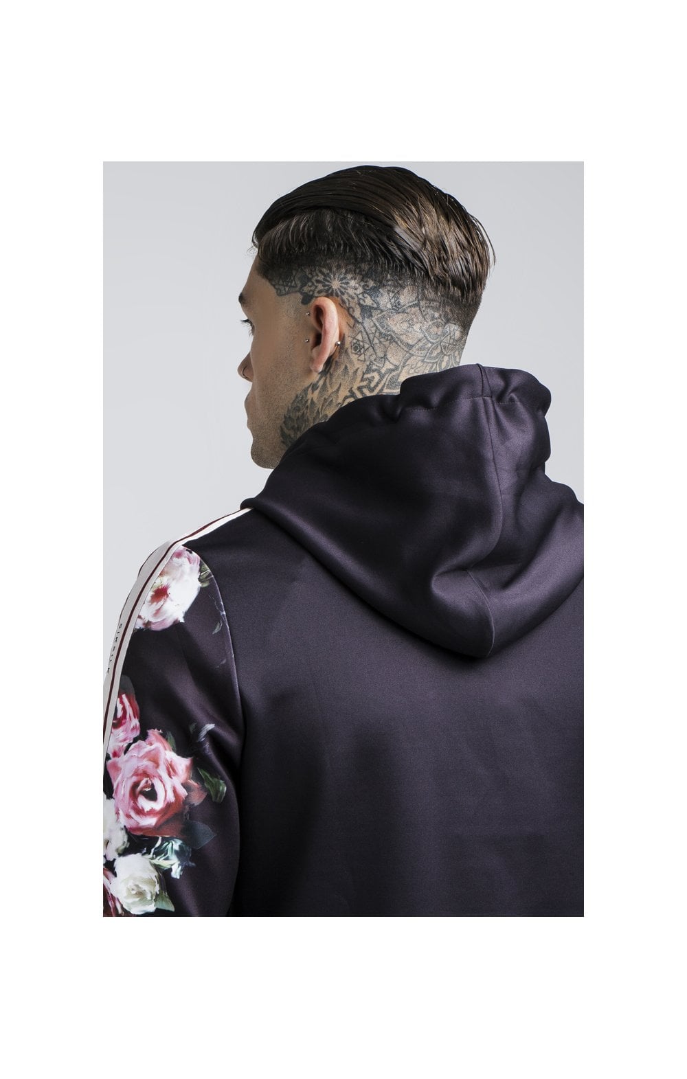 Load image into Gallery viewer, SikSilk Oil Paint PolyTricot Overhead Hoodie - Black (2)
