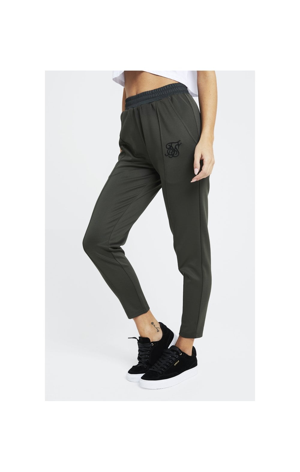 SikSilk Poly Track Joggers - Khaki