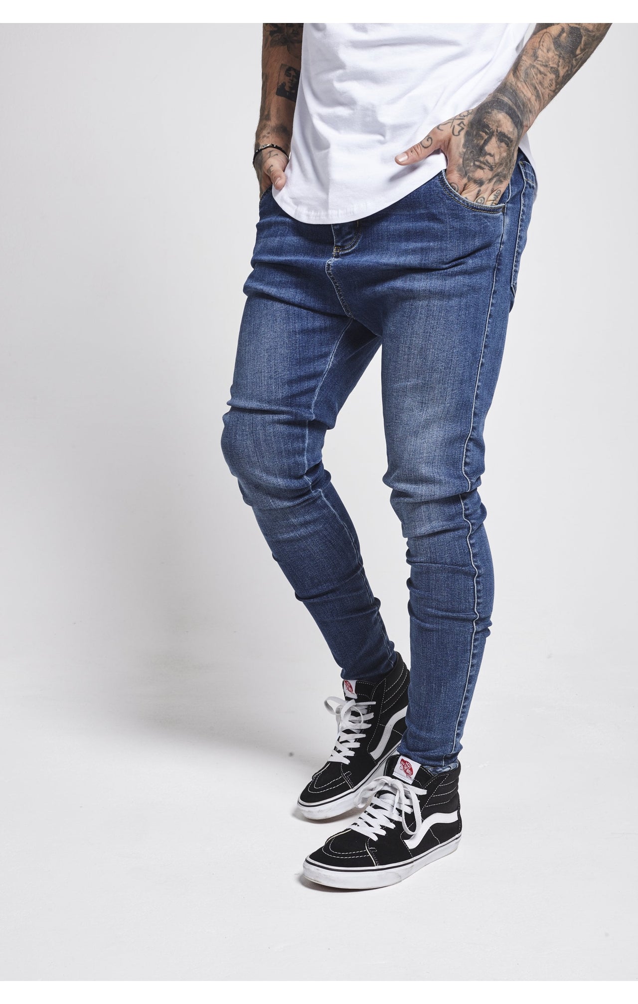 SikSilk Skinny Jeans - Midstone (1)