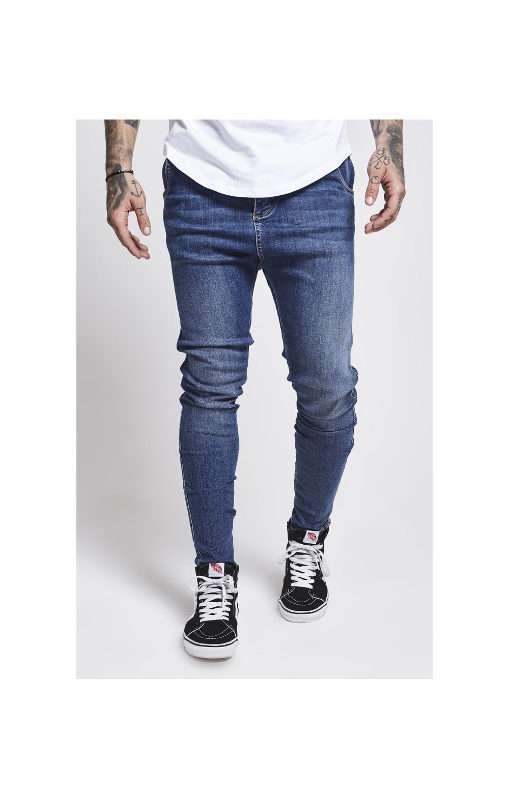 SikSilk Skinny Jeans - Midstone (4)