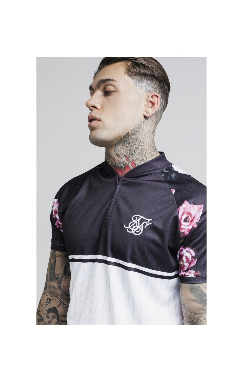 SikSilk Oil Paint Baseball Tee - White