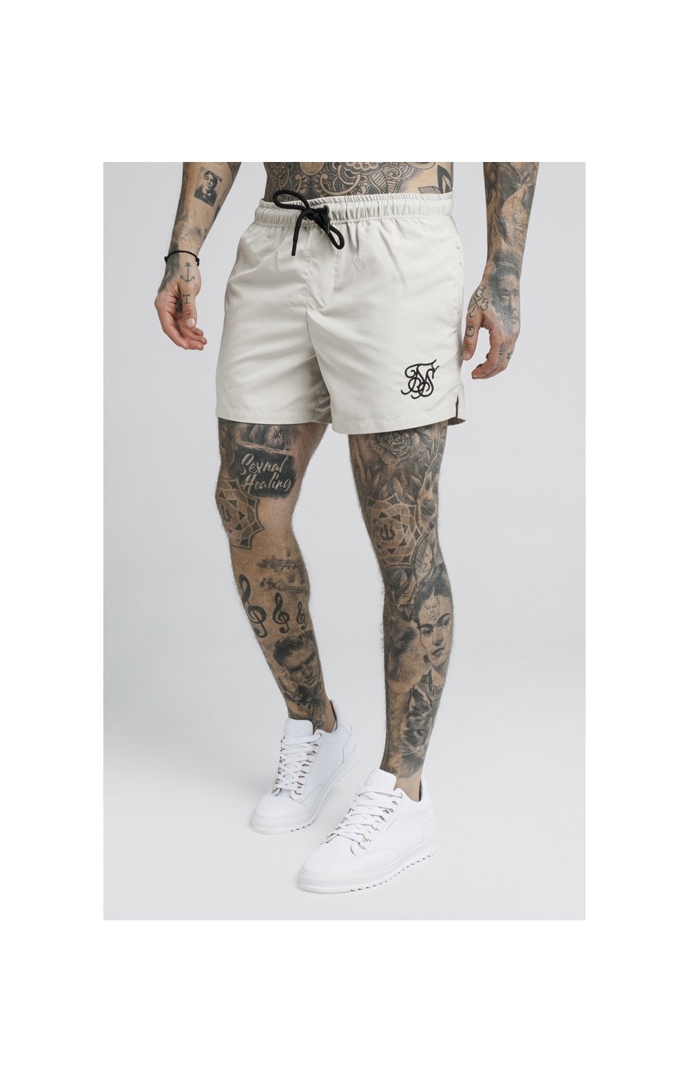 SikSilk Standard Swim Shorts – Light Beige