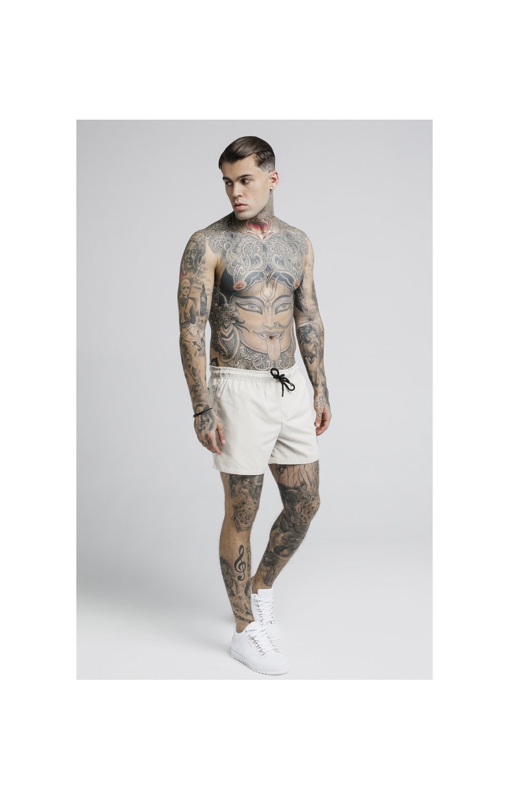 SikSilk Standard Swim Shorts – Light Beige (3)