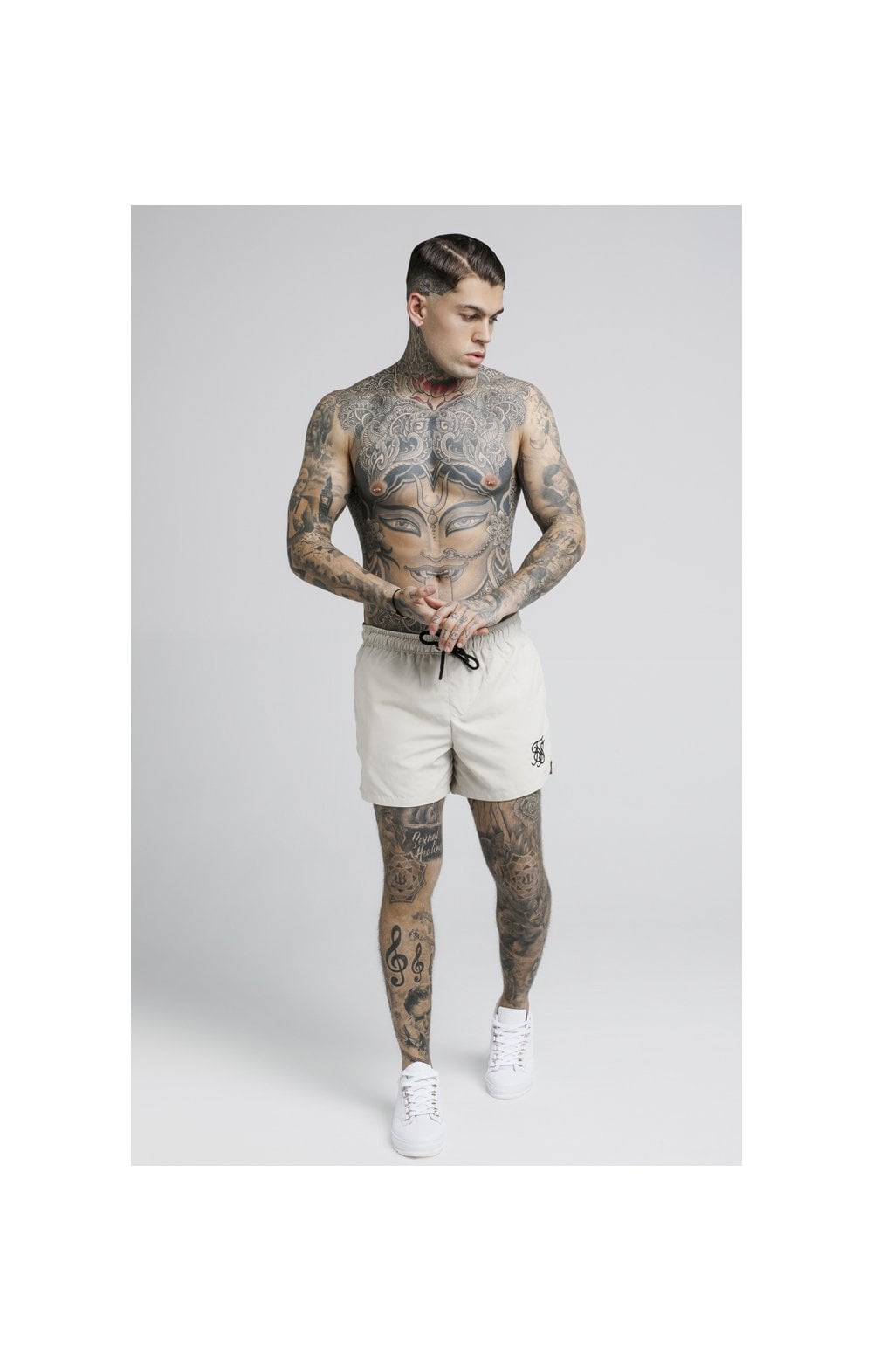 SikSilk Standard Swim Shorts – Light Beige (4)