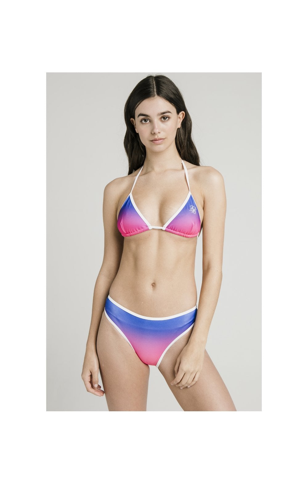 Load image into Gallery viewer, SikSilk Bikini Top – Blue &amp; Pink (1)