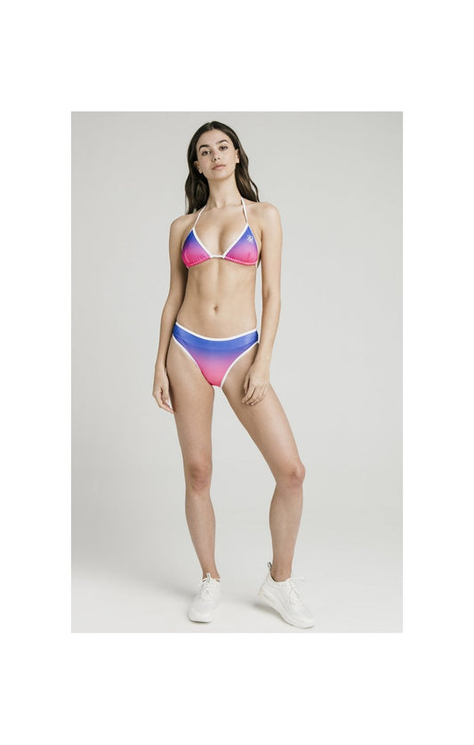 SikSilk Bikini Top – Blue & Pink