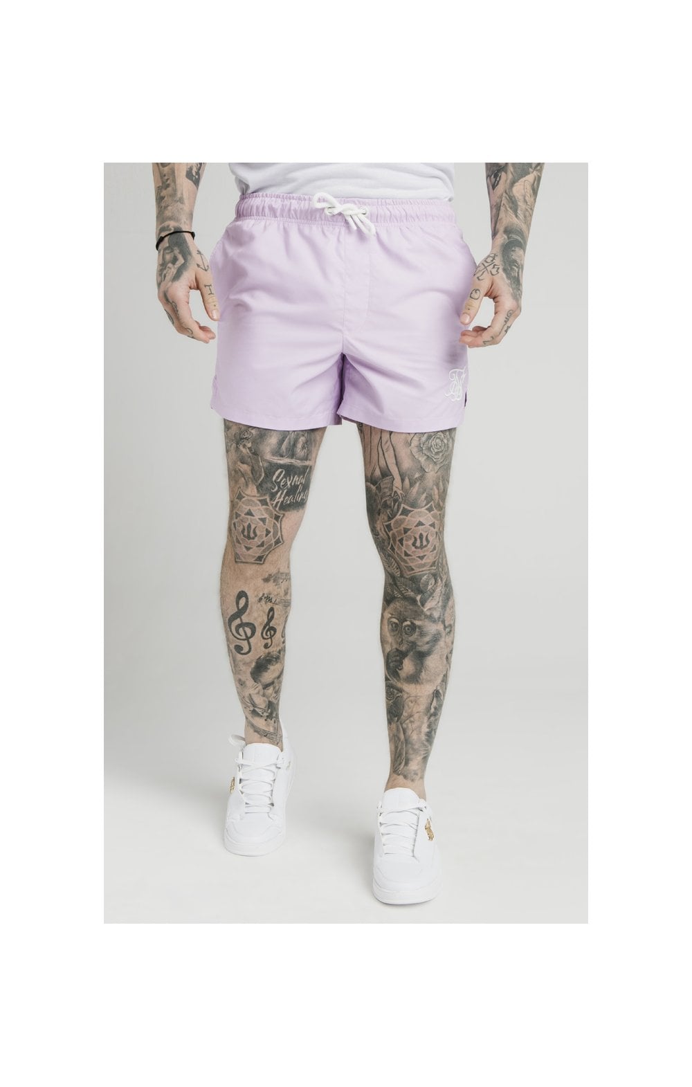 SikSilk Standard Swim Shorts – Pink (1)
