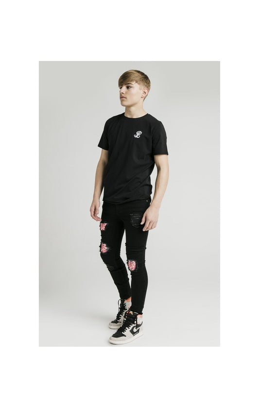 Boys Illusive Black Essentials Short Sleeve T-Shirt