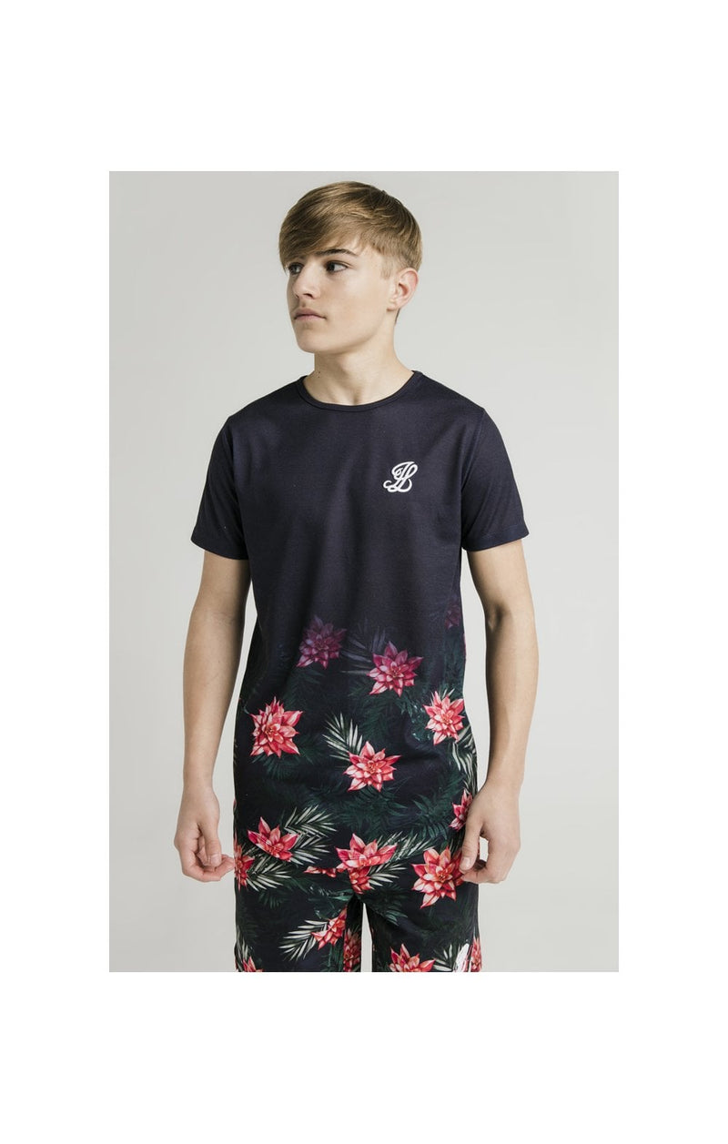 Illusive London Floral Fade Tee - Navy (1)