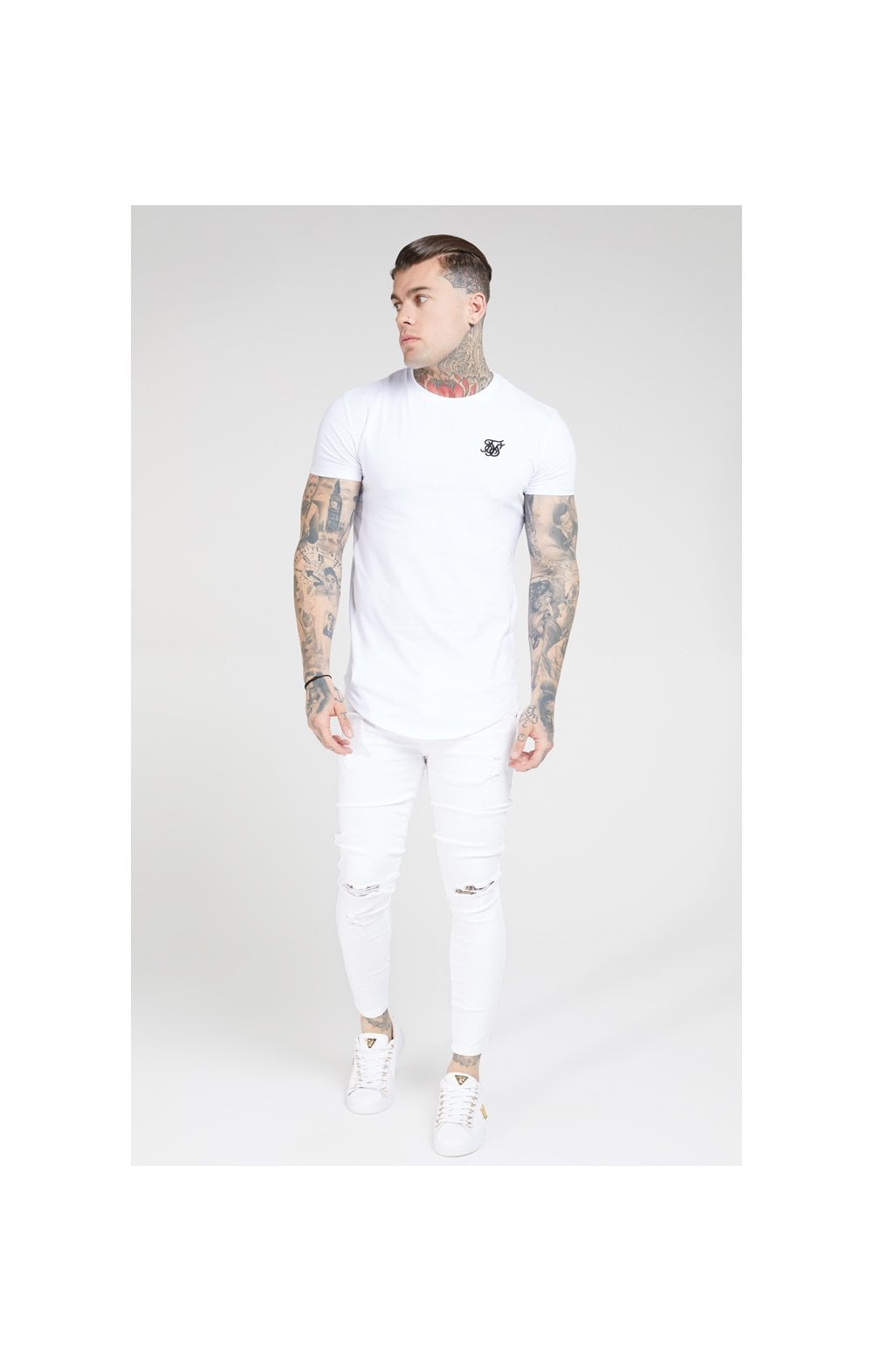 SikSilk Skinny Distressed Jeans – White (3)
