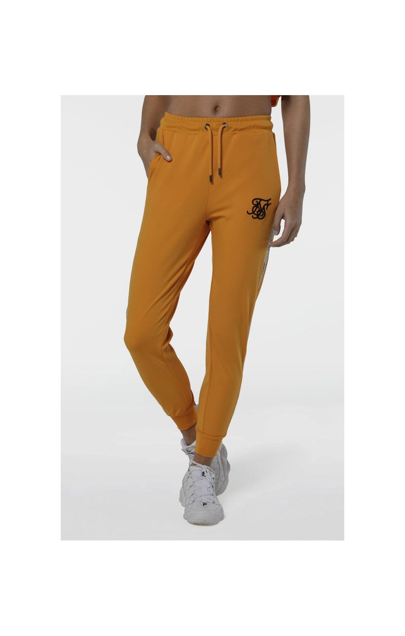 SikSilk Cuffed Runner Tape Joggers - Yellow