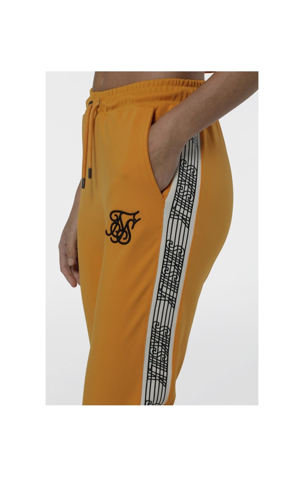 Load image into Gallery viewer, SikSilk Cuffed Runner Tape Joggers - Yellow (3)