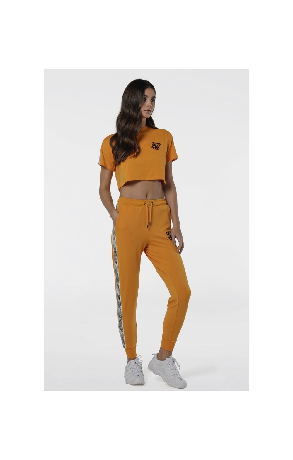 Load image into Gallery viewer, SikSilk Cuffed Runner Tape Joggers - Yellow (4)