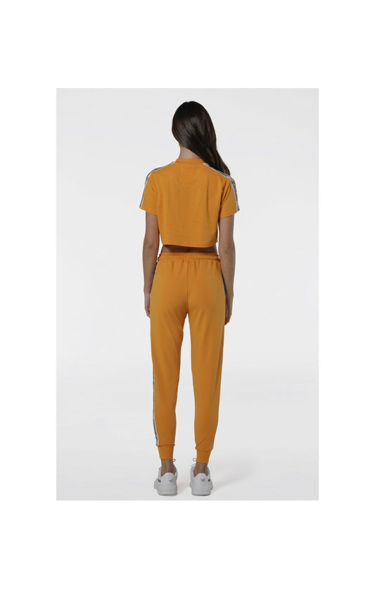 SikSilk Cuffed Runner Tape Joggers - Yellow