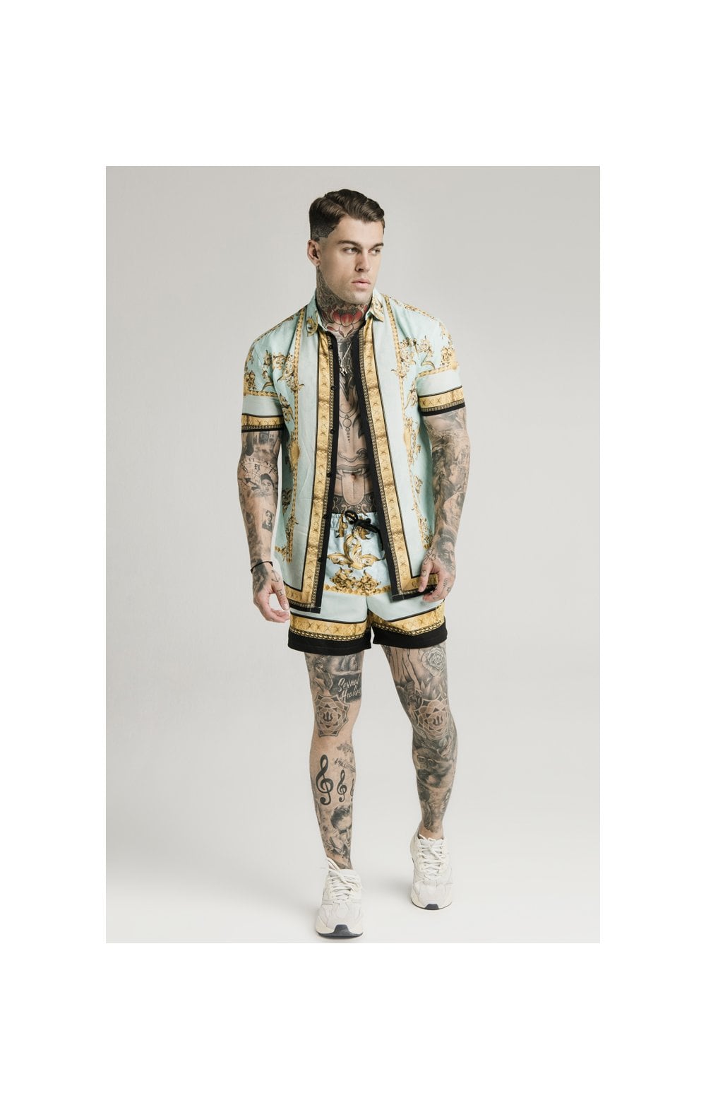 Load image into Gallery viewer, SikSilk S/S Resort Shirt - Lord Light Blue (3)
