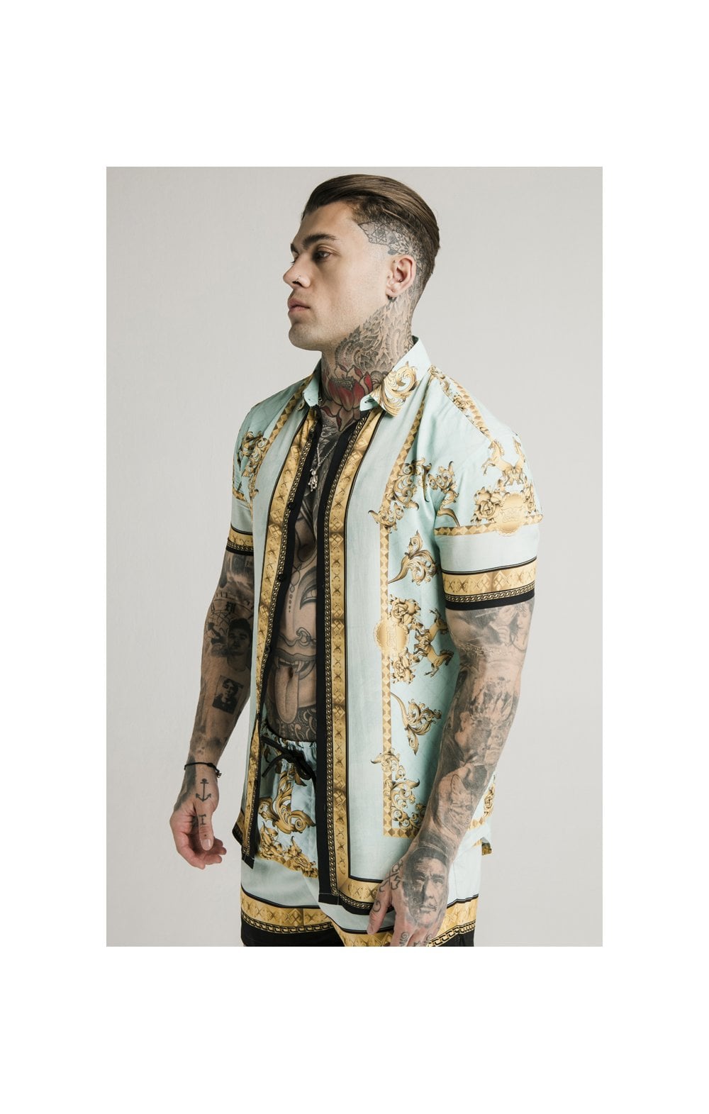 SikSilk S/S Resort Shirt - Lord Light Blue (4)