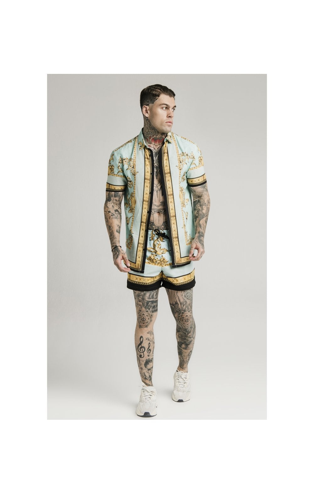 Load image into Gallery viewer, SikSilk S/S Resort Shirt - Lord Light Blue (7)