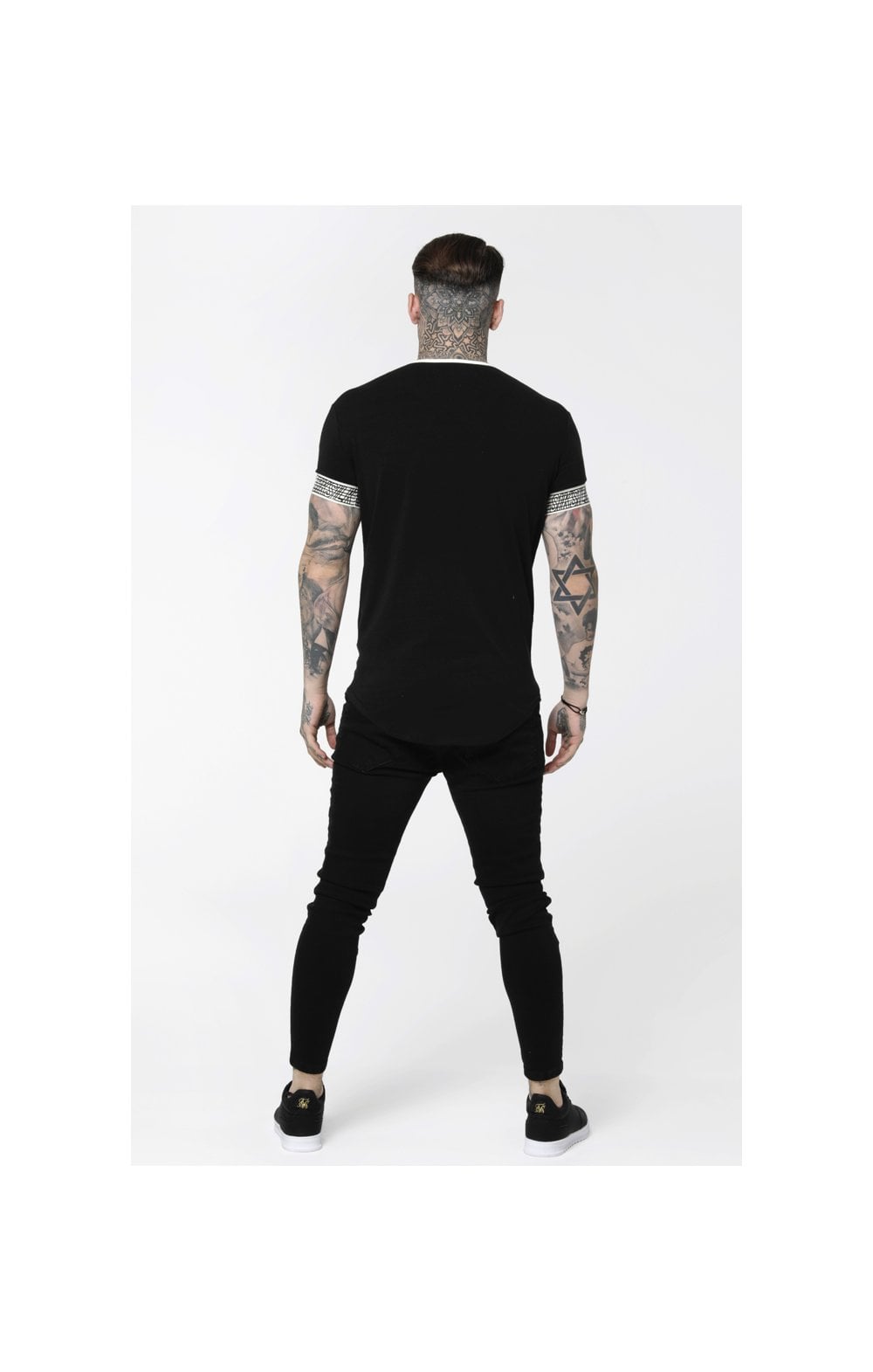 SikSilk Runner Cuff Gym Tee - Black (5)