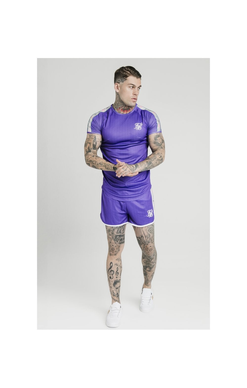 Load image into Gallery viewer, SikSilk Tape Trials Gym Tee – Purple