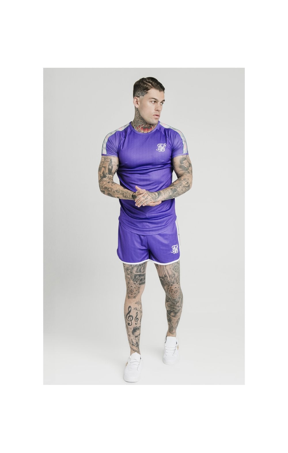 SikSilk Tape Trials Gym Tee – Purple