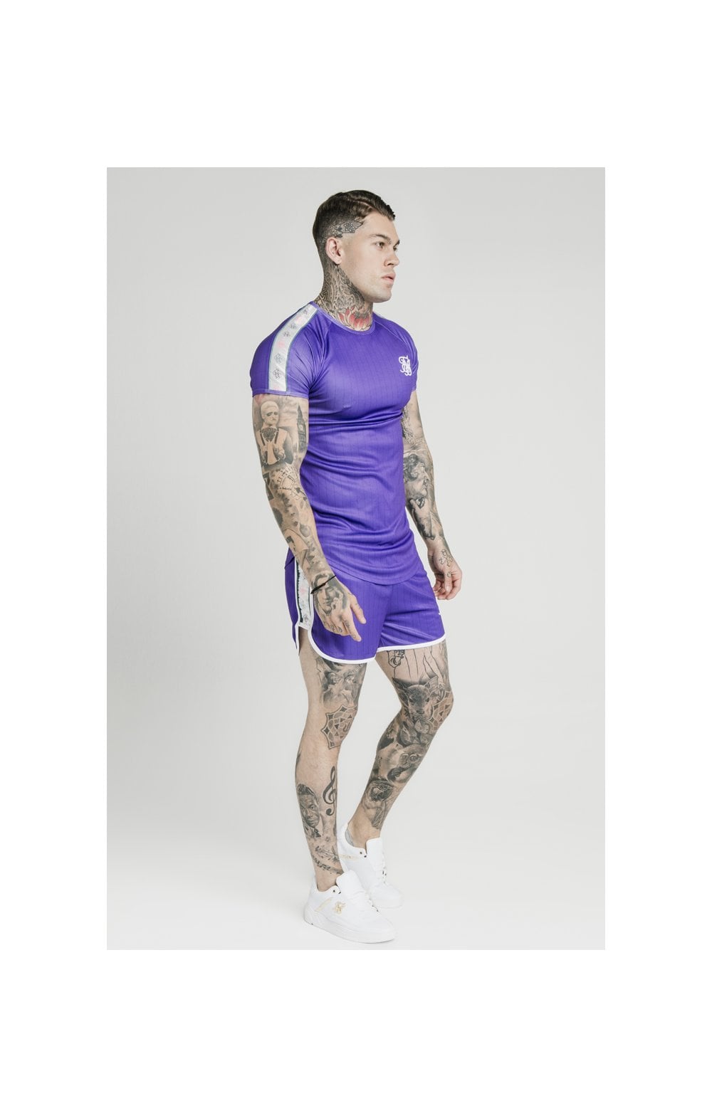 SikSilk Tape Trials Gym Tee – Purple (2)