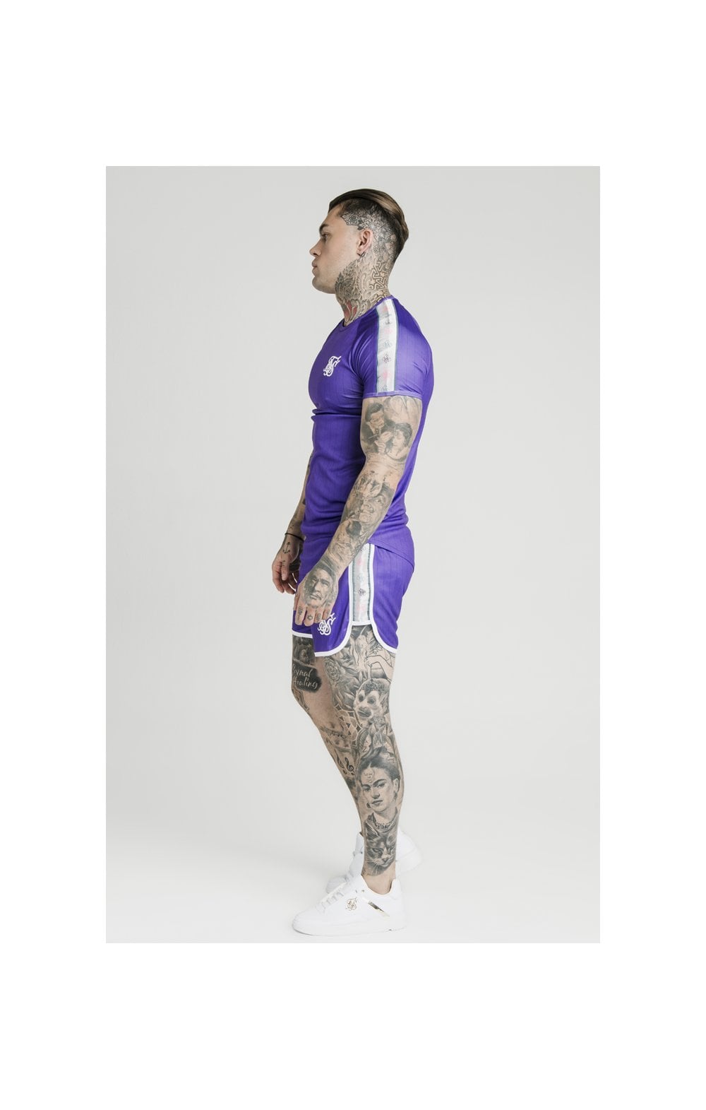 SikSilk Tape Trials Gym Tee – Purple (4)